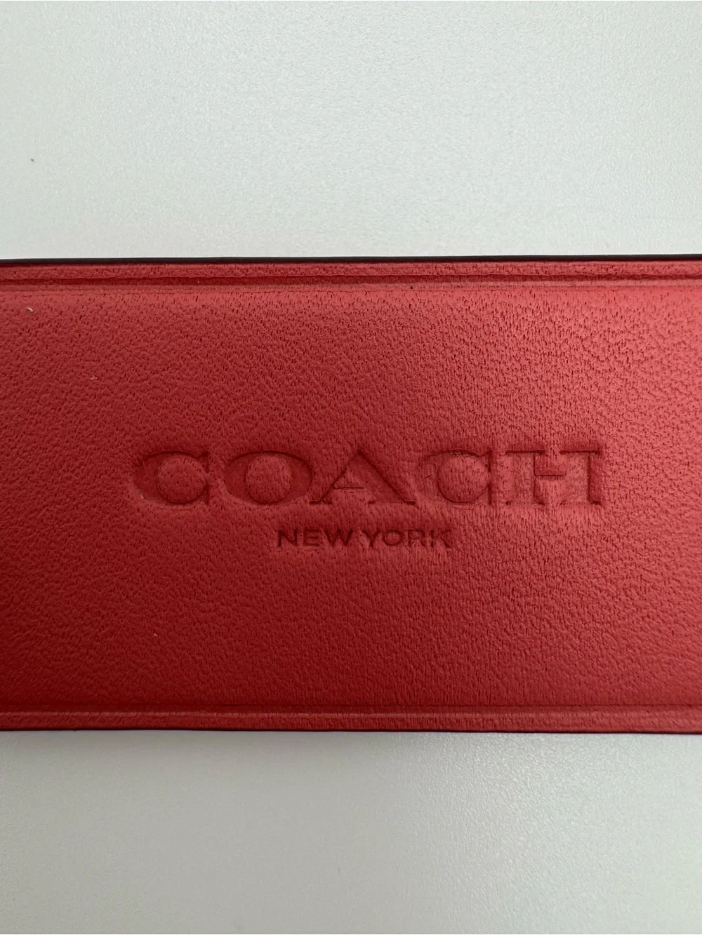 Coach CBA16 Taffy Pink Leather Hangtag Replacement Bag Charm Gold Chain NWT 2.5